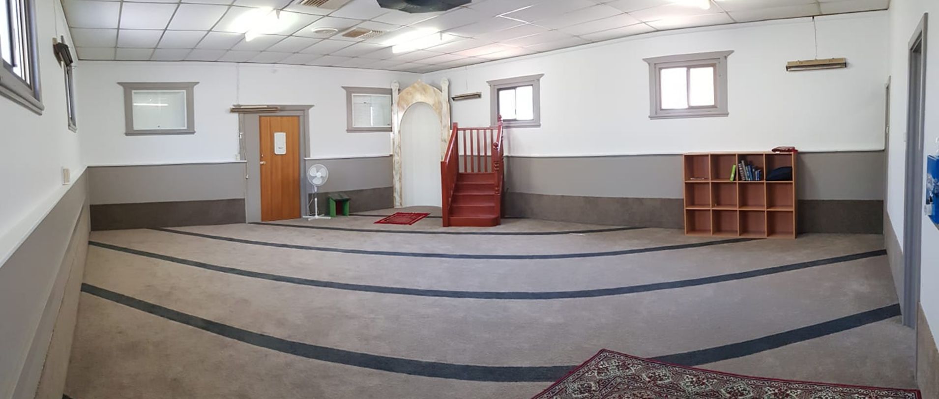 Inside the prayer hall of Port Pirie Masjid